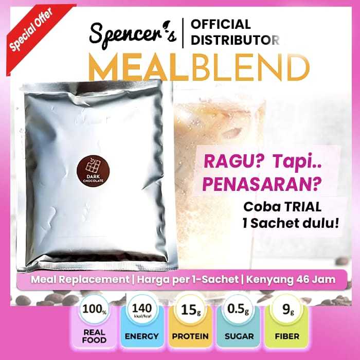 

Spencer's Mealblend - TRIAL SACHET / Minuman Diet Kekinian 10 Varian Rasa