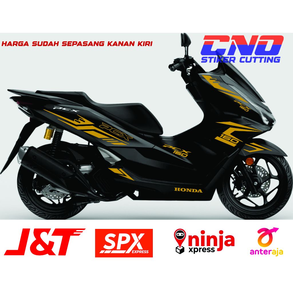 stiker cutting new pcx 160 terbaru stiker honda pcx 2021-2024