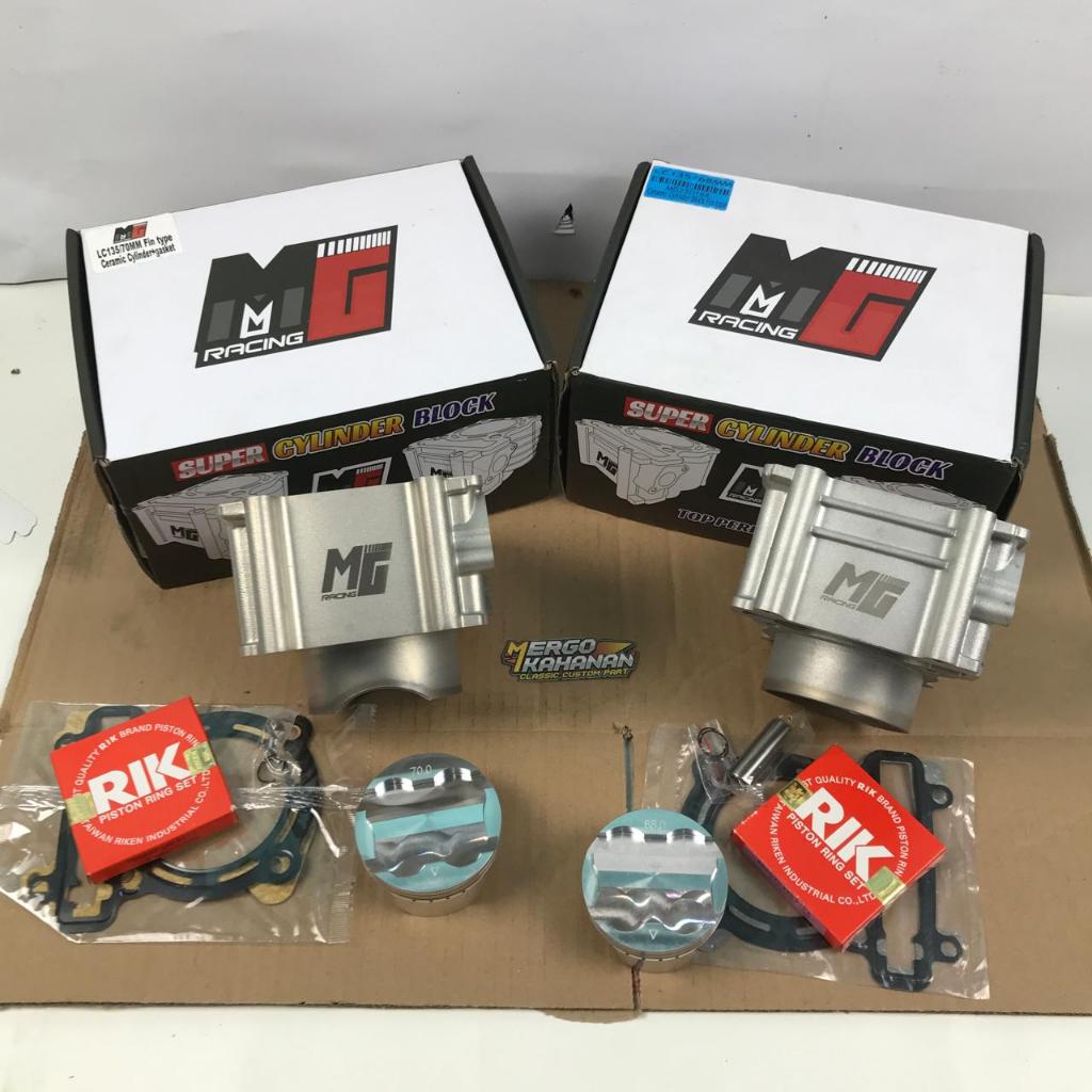 Blok MX KING MG RACING Boring BLOK MG RACING MX KING VIXION CERAMIC SIRIP 65 68 SET PISTON KIT