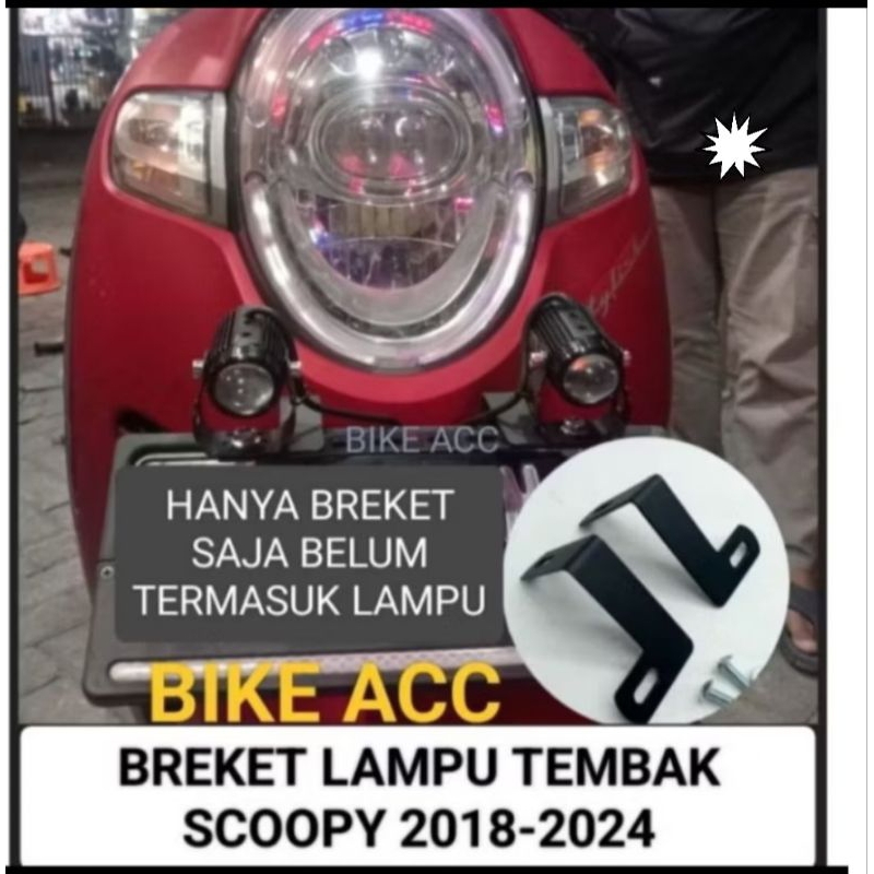 Breket Dudukan Lampu Tembak Scoopy New 2018 _ 2024 Bracket Foglamp Scoopy