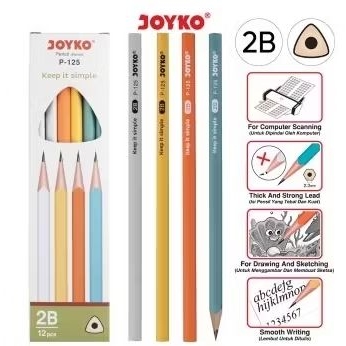 

( 1 pack ) Pencil Pensil Joyko P-125 2B 1 BOX 12 PCS