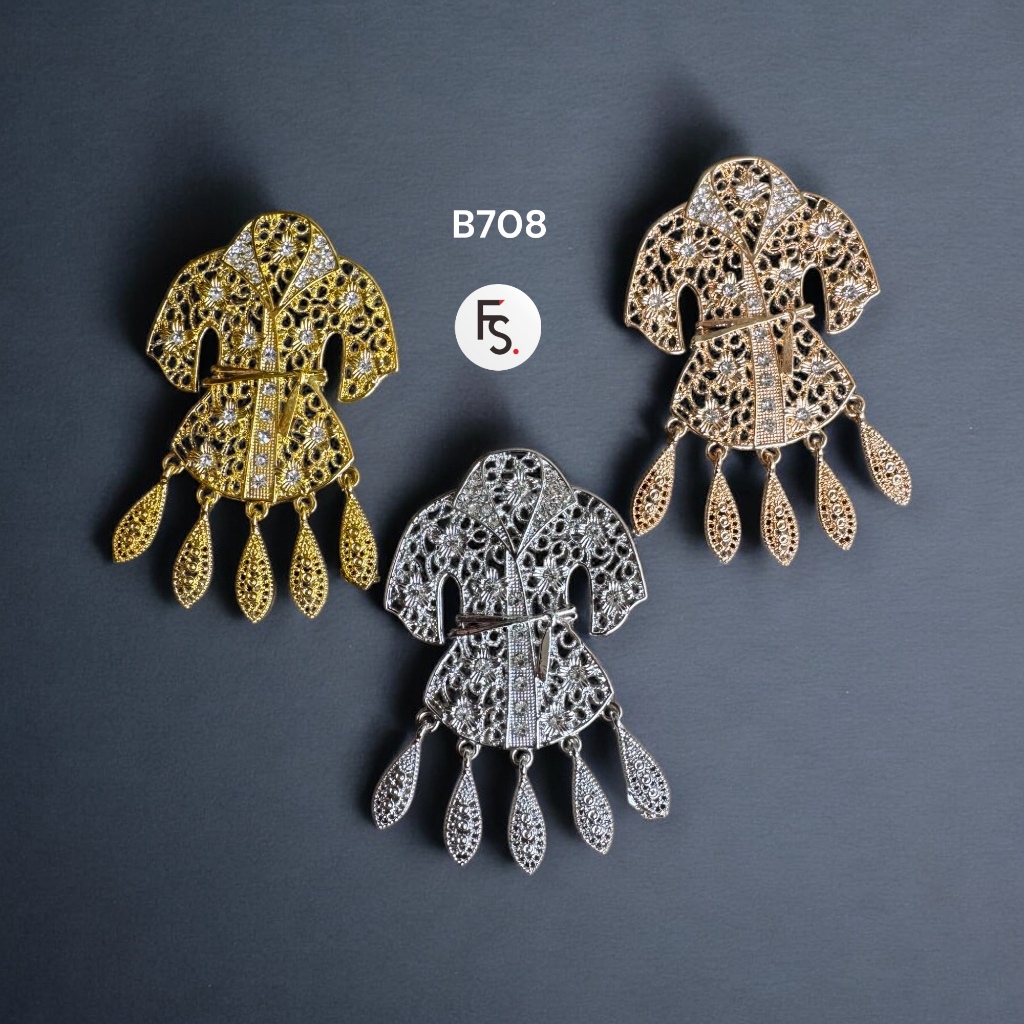 TERLARIS Bros Kebaya Bentuk Baju Mewah, Bros Kebaya B708