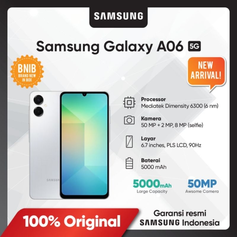 Samsung Galaxy A06 5G - Garansi Resmi Samsung Indonesia SEIN