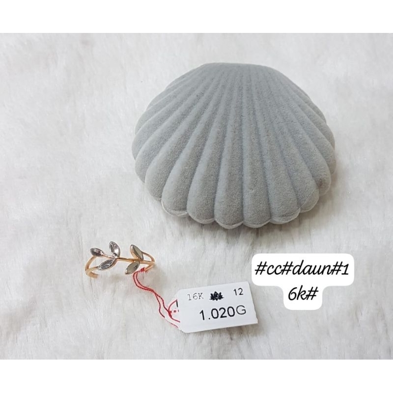 cincin emas 70 daun putih