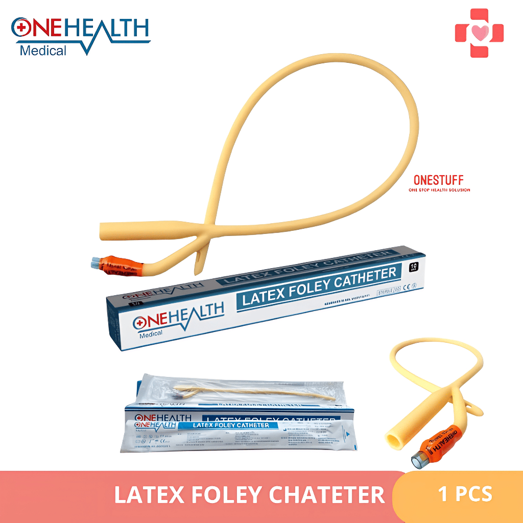 Foley Catheter 2 Way Onehealth Per Pcs Salurn Selang Selang Urine Kateter Uretra Silicone Sillicone 