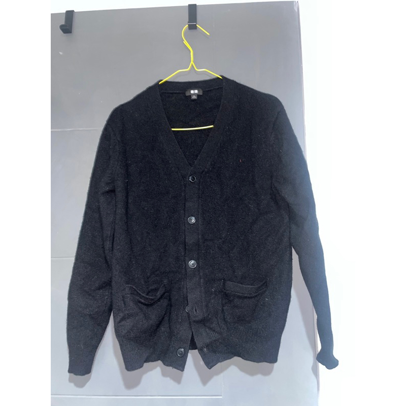 cardigan hitam uni