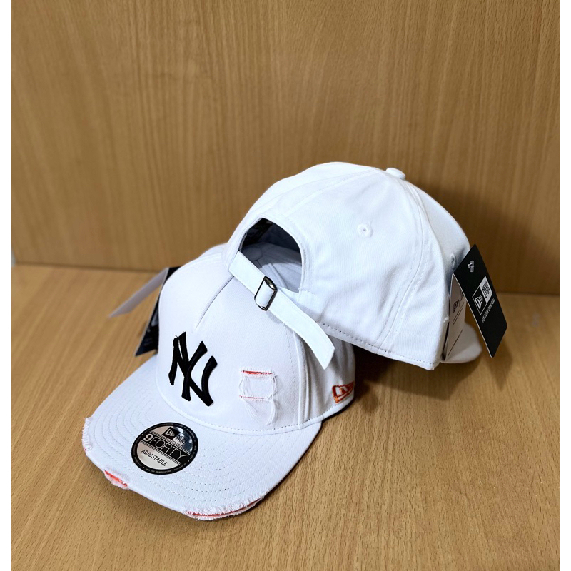 TOPI PRIA/TOPI BASEBALL LOGO NY FASHION SOBEK (Warna Putih)