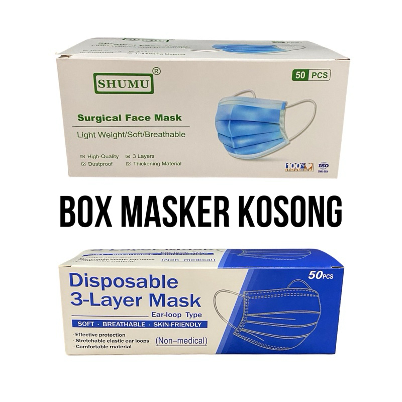 Box Masker 3ply Kosong / Kotak Masker Kosongan