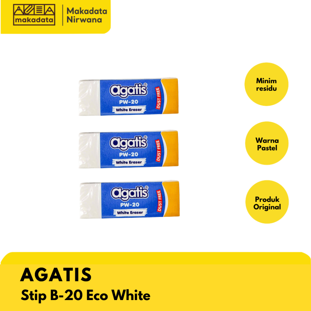 

AGATIS ERASER/PENGHAPUS/STIP ECO WHITE B-20 (1PCS)