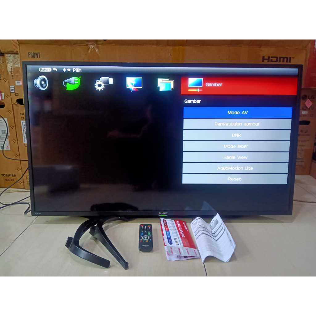 TV LED SHARP 42IN DIGITAL TV KONDISI MUWLUS 95% SEPERTI BARU MASIH SEGEL 4693