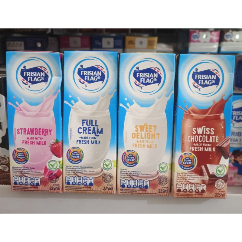 

Susu Frisian Flag Sweet Delight Strawberry Chocolate Full Cream 225ml