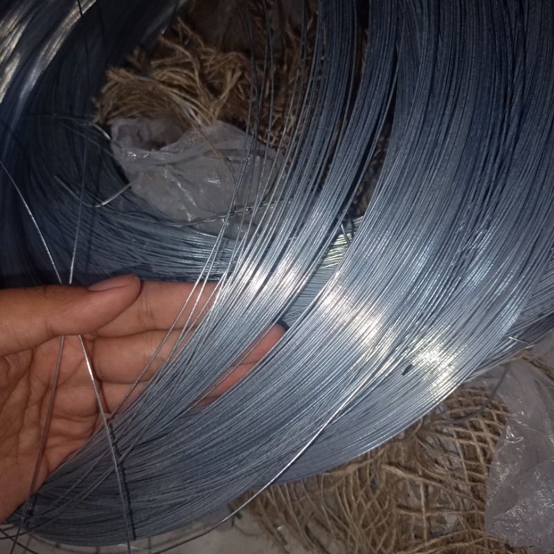 Kawat Ikat Putih BWG Kawat Seng Galvanis Kecil 22m Per Kilo Kg