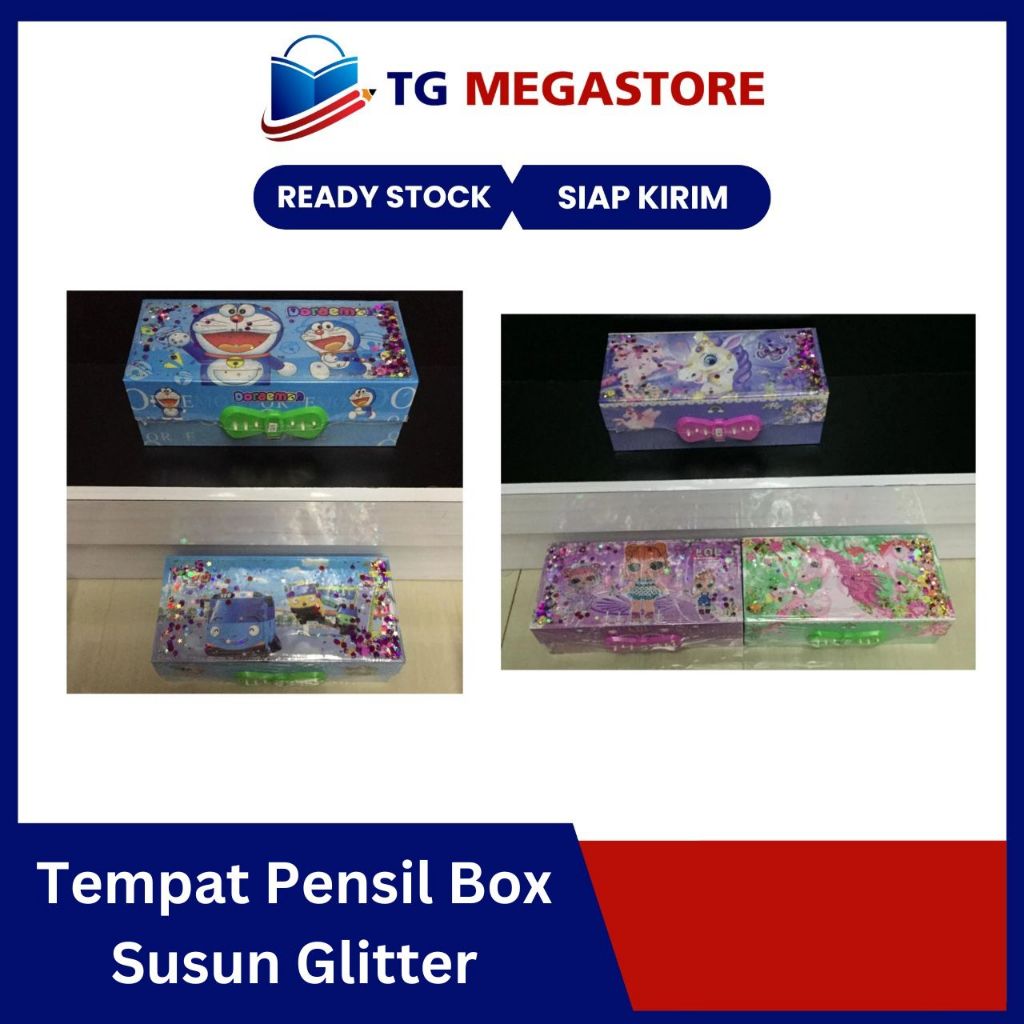 

Tempat Pensil Box Susun Glitter