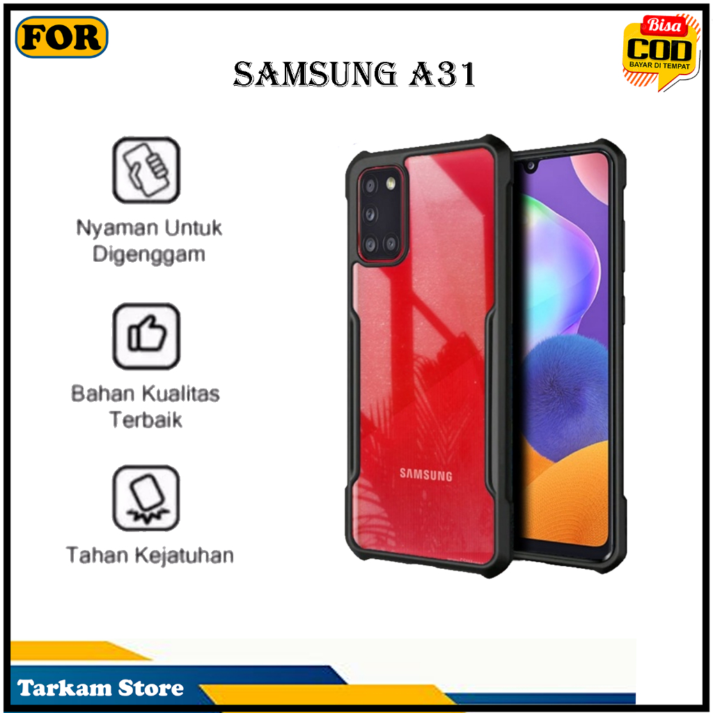 Case Samsung Galaxy A31 Shockproof Bumper Transparan TPU  Soft Case Belakang Premium