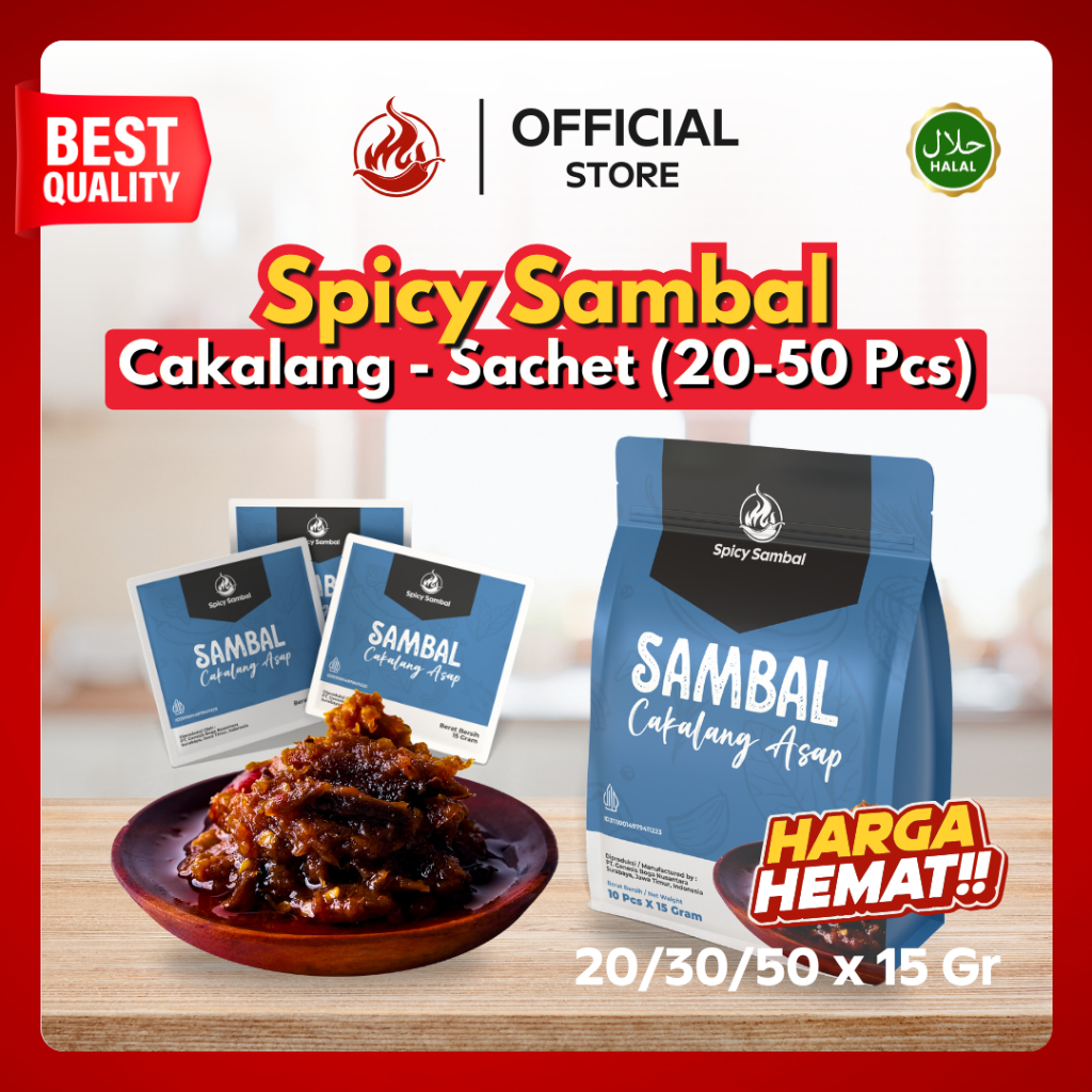 

Spicy Sambal - Sambal Sachet - 20 / 30 / 50 Pcs x 15 Gr - Cakalang