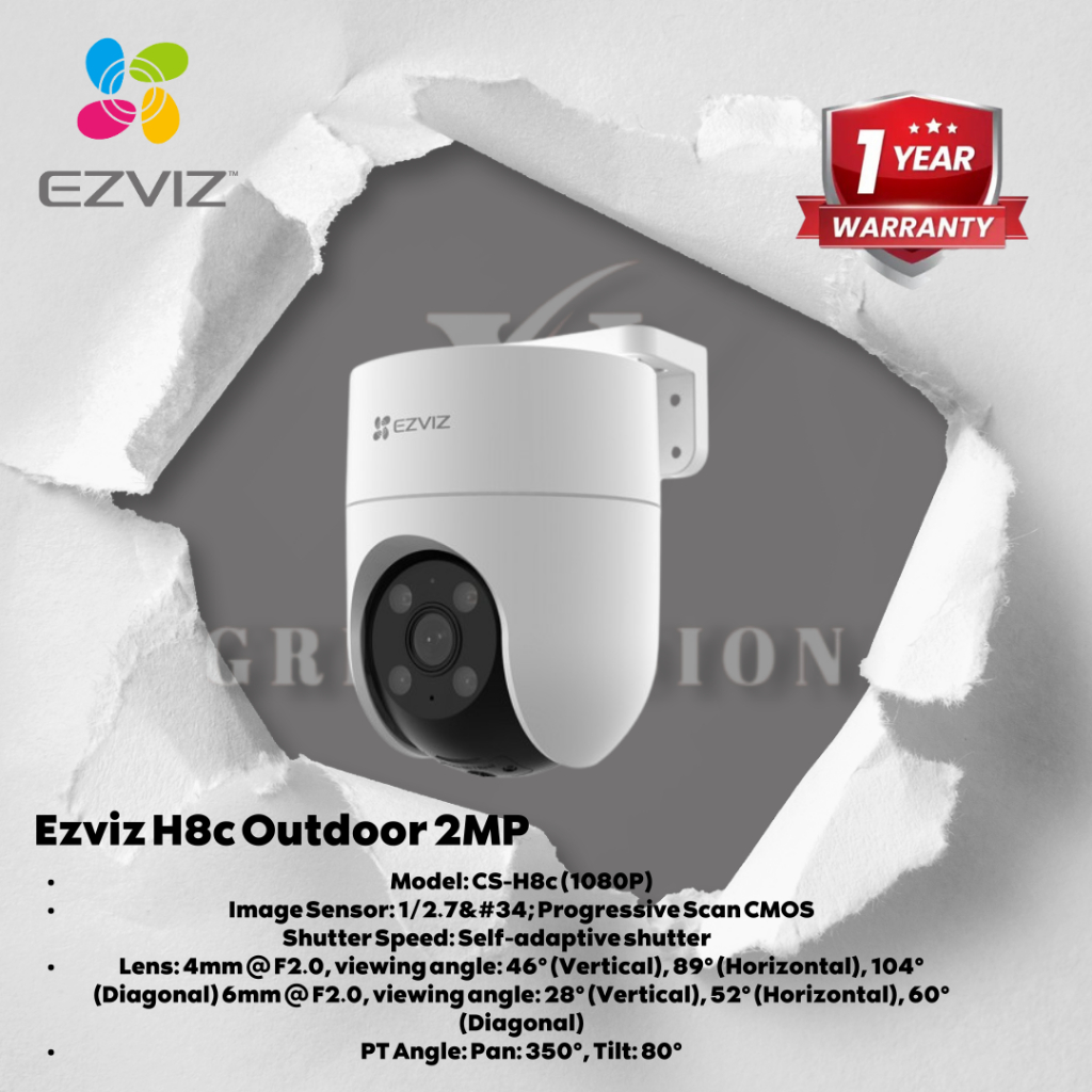 Ezviz H8C 2MP/4MP CCTV Pantilt