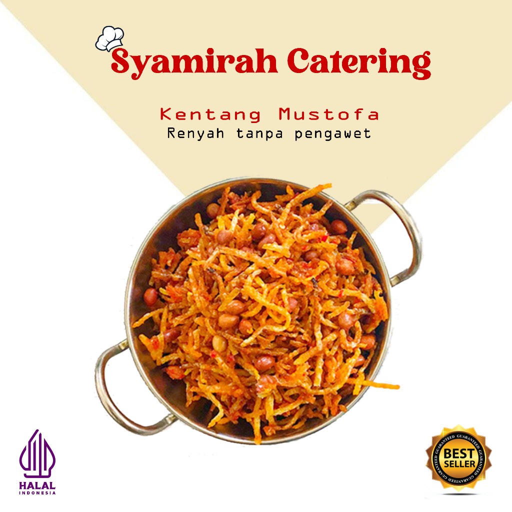 

Syamirah Catering - Kentang Mustofa Renyah Pedas Manis Kacang Daun Jeruk 800ml