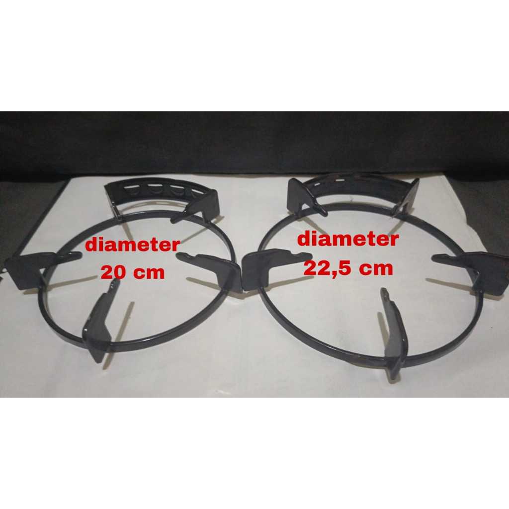 tatakan kompor gas kaca  dengan penahan angin - tatakan kompor tanam bulat