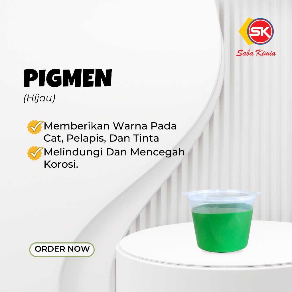 Pigmen Resin Hijau 1 Ons – Pewarna Resin Unipol untuk Fiberglass, Epoxy & Casting