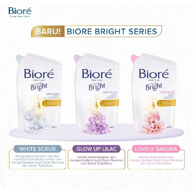 Biore Bright Up Sabun Mandi Cair 220ml / 400ml - Kemasan Refill