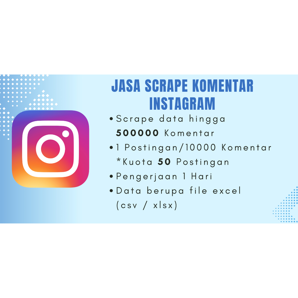 Jasa Scrape Ambil Data Komentar IG Untuk Kebutuhan Analisis
