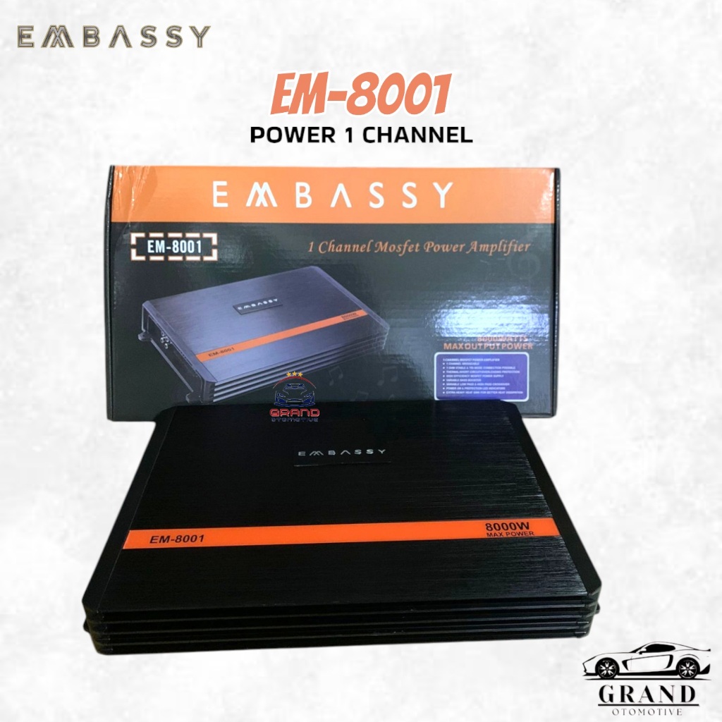 POWER MONOBLOK EMBASSY POWER AUDIO EM-8001 ORIGINAL TERMURAH POWER MONOBLOCK