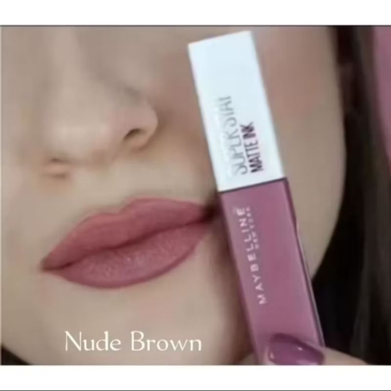 LIPSTICK MAYBELLINE  WARNA NUDE BROWN (MATTE).