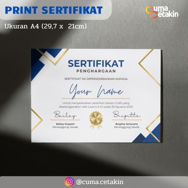 

COSTUM SERTIFIKAT PENGHARGAAN PIAGAM BERKUALITAS BERUKURAN A4