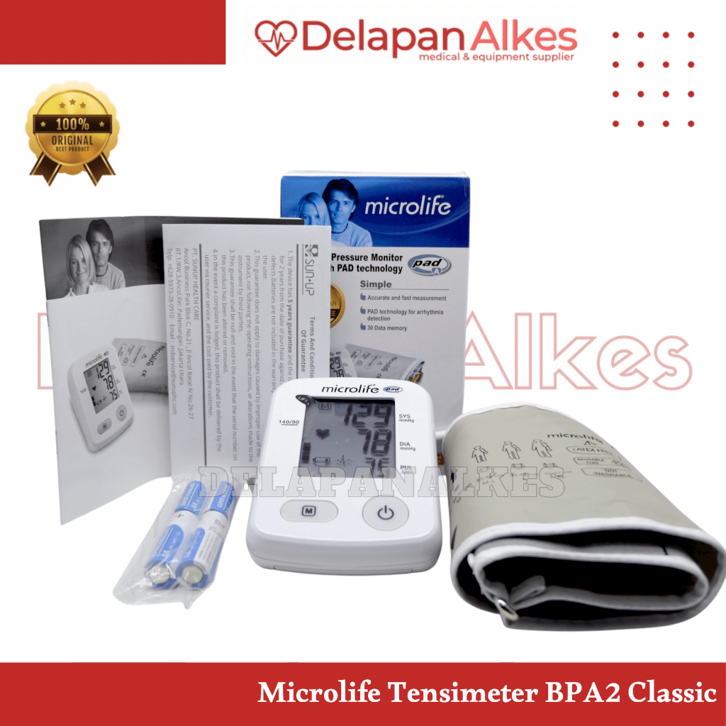 Microlife Tensimeter Digital BP A2 Classic Portable Alat Ukur Tekanan Darah Tensi Meter