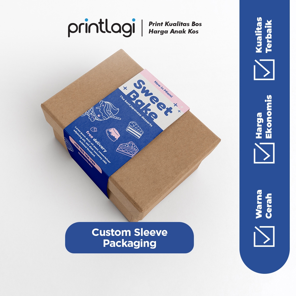 

Custom Sleeve Packaging / Sleeve Box packaging / Cetak Paper Belt Dus Hampers Souvenir