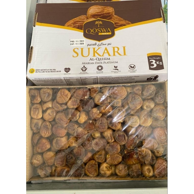 

Kurma Sukari Premium Qoswa dus 3kg