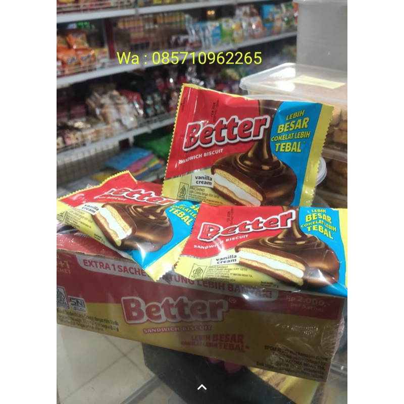 

Jual jajan better eceran 15pcs/karton