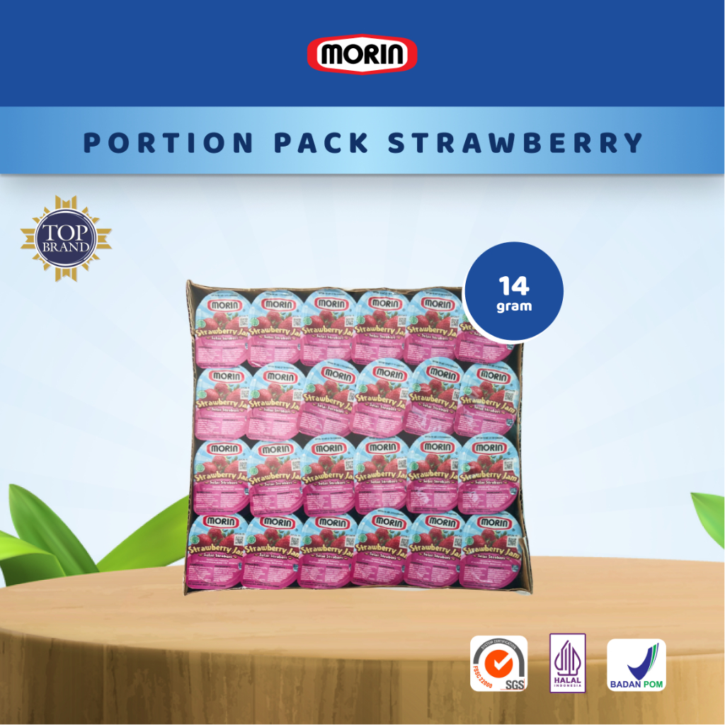 Morin Jam 14 Gr - All Variant - Selai Strawberry Blueberry Pineapple Orange Marmalade - Stroberi Blu