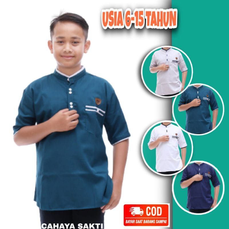 Baju koko anak remaja sd smp kemeja koko gus azmi syubbanul muslimin hadroh azahir kurta anak laki l