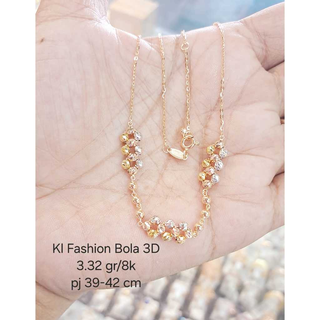 Kalung fashionbola 3warna kadar 375 8k