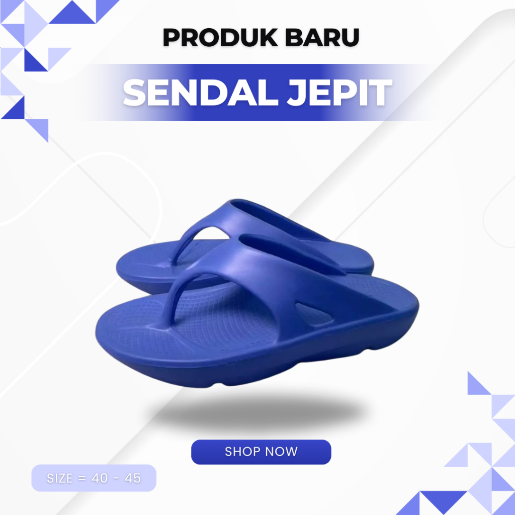 FOOTFU2025 SENDAL JEPIT JADUL PRIA EMPUK BIRU