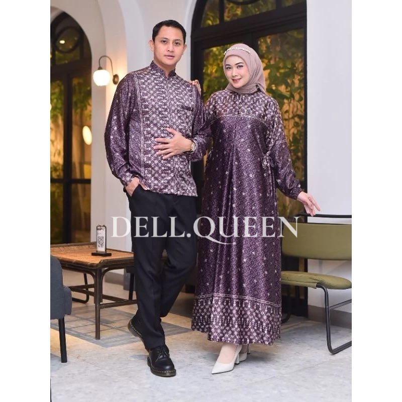 GAMIS SILK PREMIUM  MOTIF BELLA GAMIS KEMAJA  BAHAN SILK PREMIUM