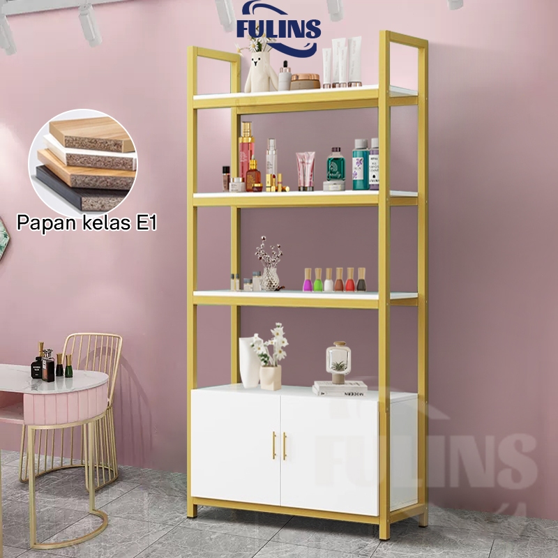 Rak Pajangan Kosmetik/Rak Besi Siku Susun/Rak Display Showcase/Rak Rumah/Rak Cantik/Rak Ambalan Dind