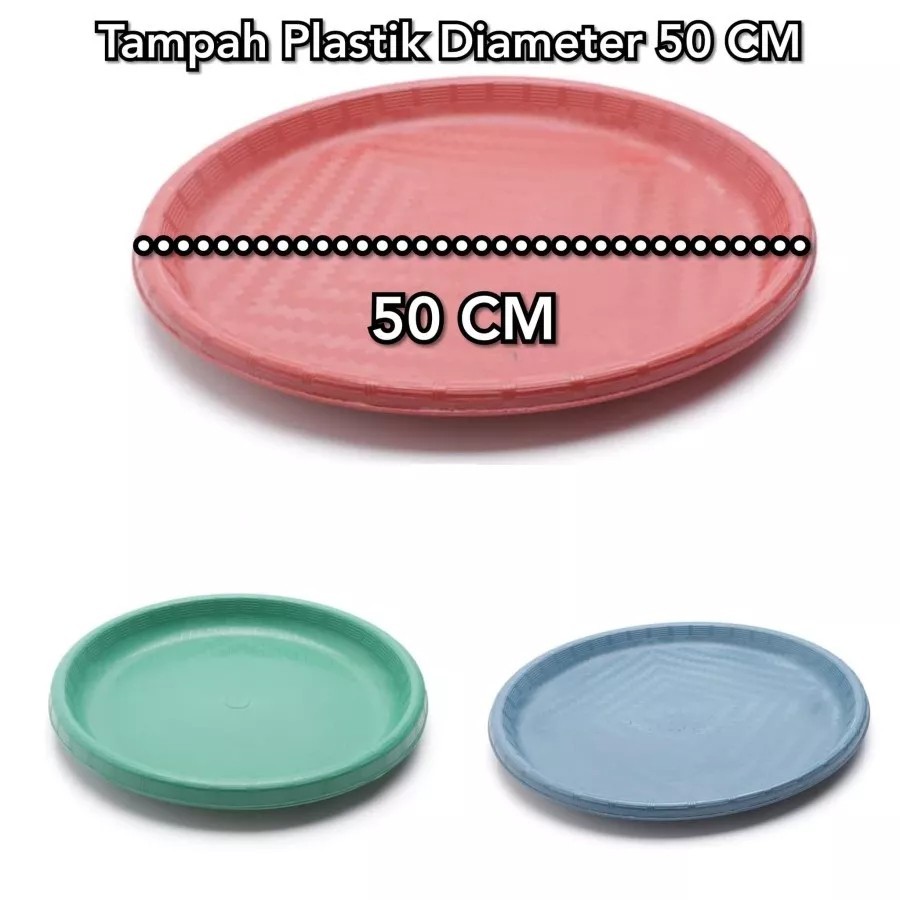 Tampah Plastik Bulat Besar 50 CM / Nampan Plastik Bulat Warna Cerah Diamater 50 CM