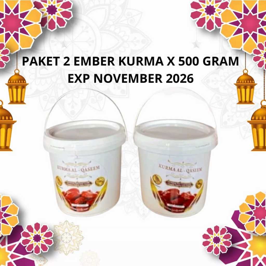 

Paket 2 Ember Kurma Al Qaseem 2X500 Gram Bisa COD