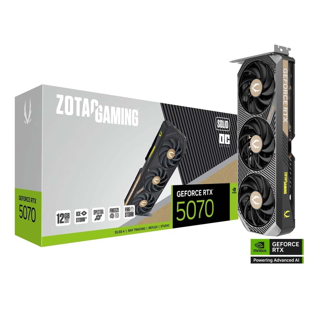 ZOTAC GeForce RTX 5070 SOLID OC 12GB GDDR7 VGA RTX5070