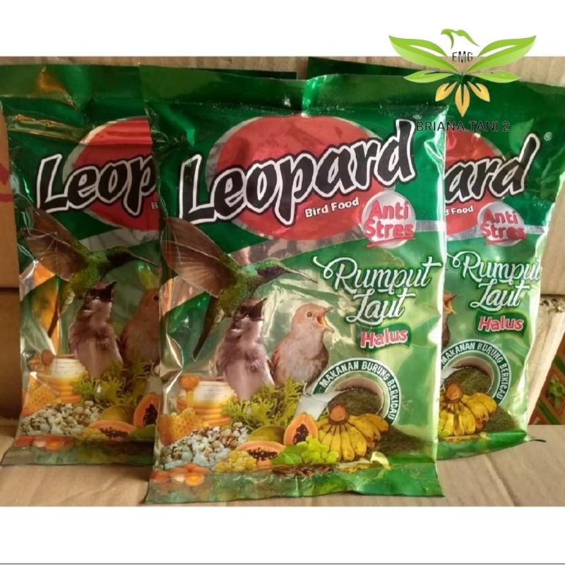 Leopard Rumput Laut Pakan Pur Halus Pakan Burung Pleci Kolibri CiblekTledekan