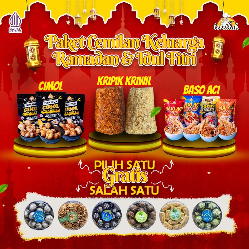 

[SPECIAL PACKAGE] Terciduk Food - Keripik Kriwil - Cimol Mozarella - Baso Aci - RAMADAN IDUL FITRI