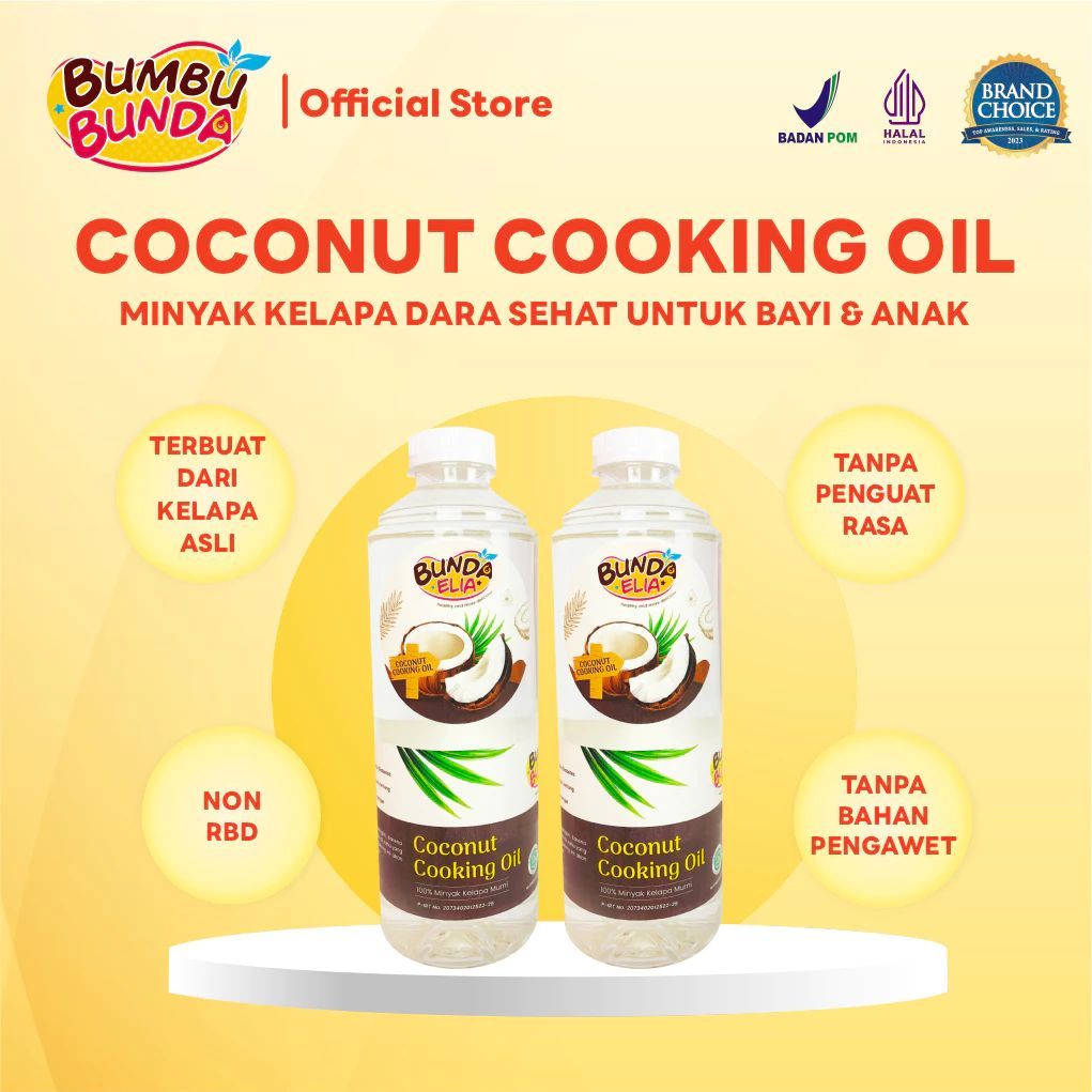 

BBE08 BUMBU BUNDA ELIA COCONUT COOKING OIL / MINYAK MPASI / BB BOOSTER MPASI / MINYAK BAYI 500ml ed feb 2027
