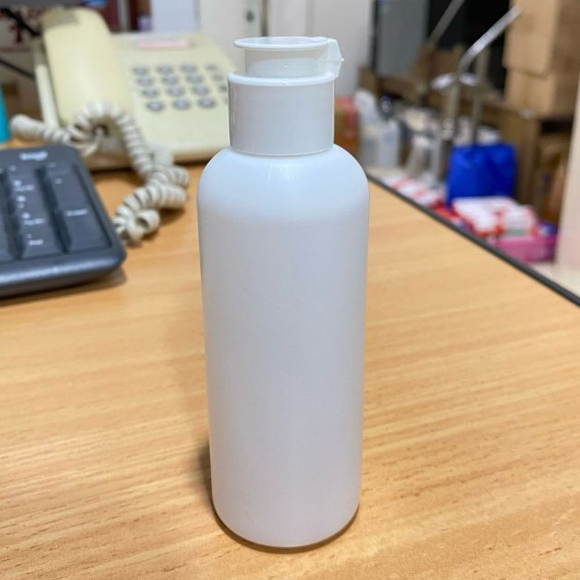 Botol PET 100ml HDPE Putih Fliptop Topi