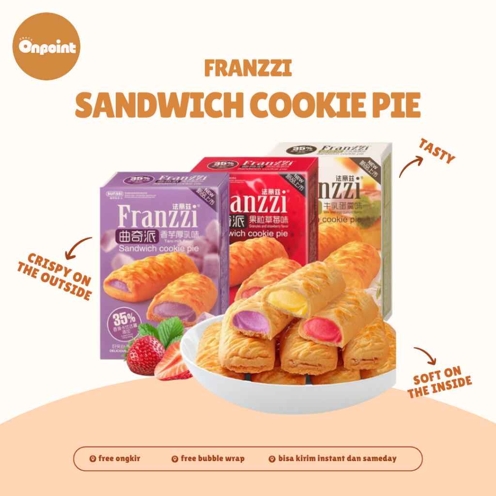 

Franzzi Sandwich Cookie Pie | Biskuit Cemilan Roti Snack Ringan Kue Pai