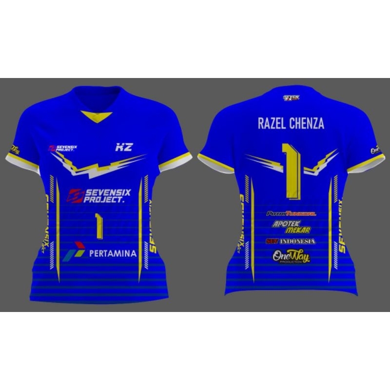 Jersey voli pria / wanita full printing