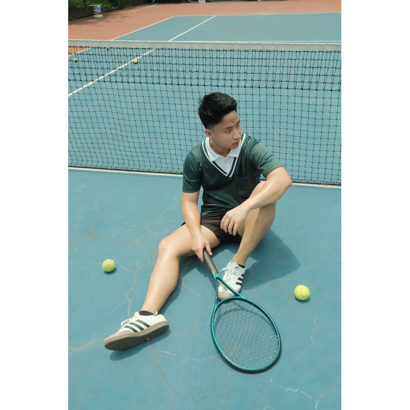 FARDOSA - Oxford Polo Shirt Emerald Green