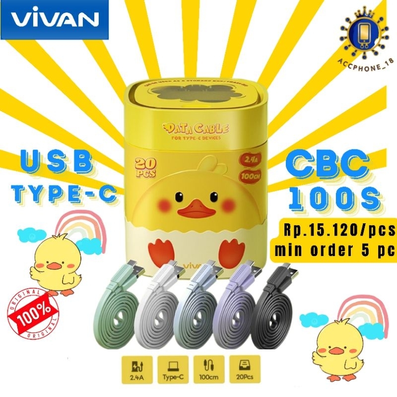 VIVAN Type C kabel data Usb 2.4A CBC100s