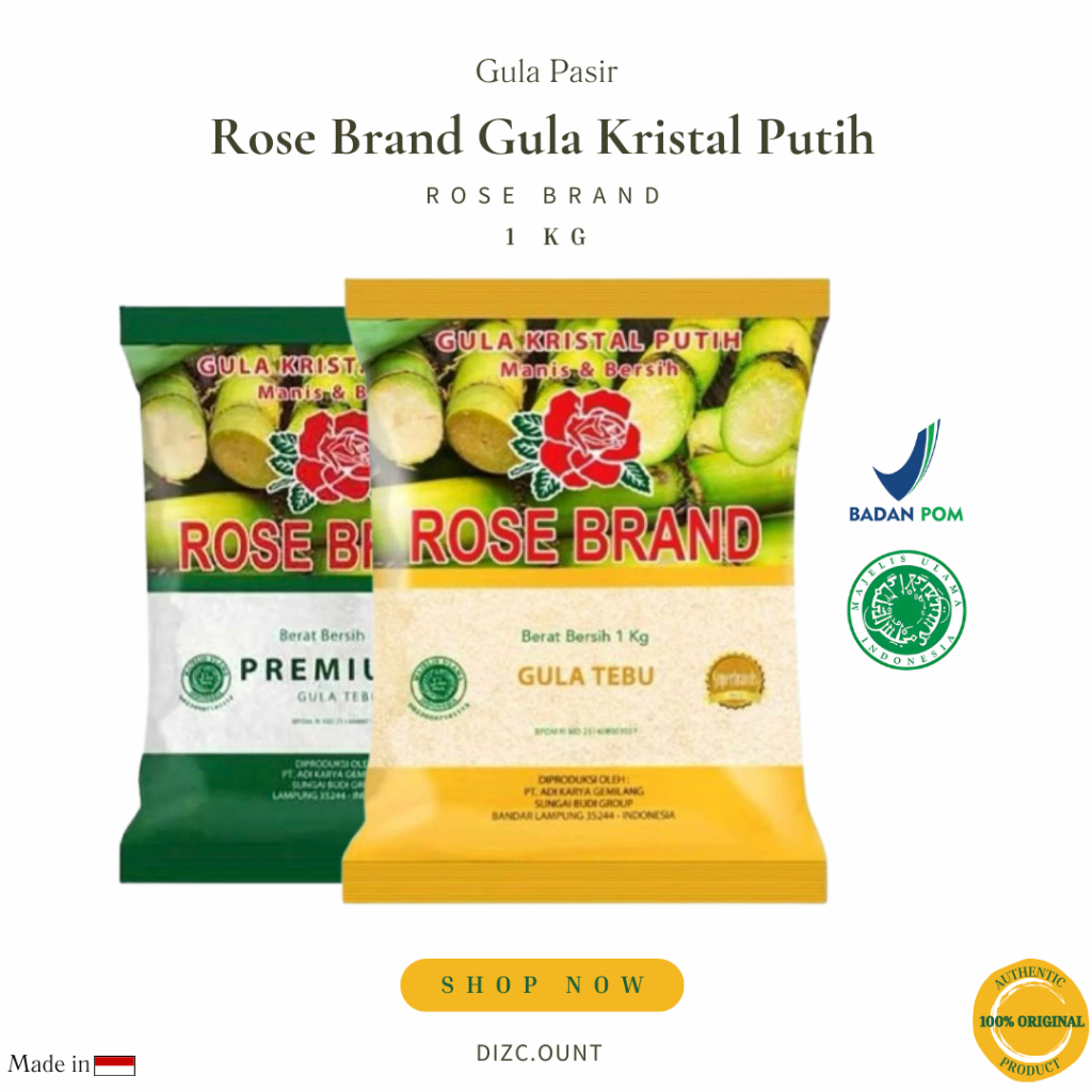 

[DIZC] Gula Pasir Rose Brand PSM Kemasan 1 KG